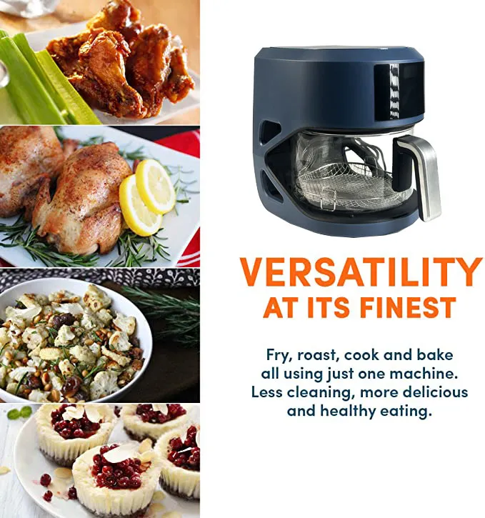 Kitchen Appliance Healthy Oil Free Cooking Fryers Digital 5L Commercial Touch Screen Air Fryer