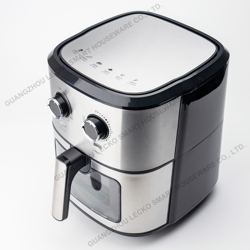 Intelligent Air Fryer 6.5L Multi Preset Functions Air Frying Oven Drum Shape LED Touch Screen Air Fly WIFI Control Deep Fryer