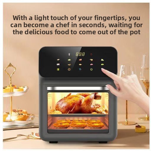 Air Fryer Cross-Border E-Commerce 15L Large-Capacity Household Multi-Function Electric Oven Touch-Screen Plastic 1350W Stereo
