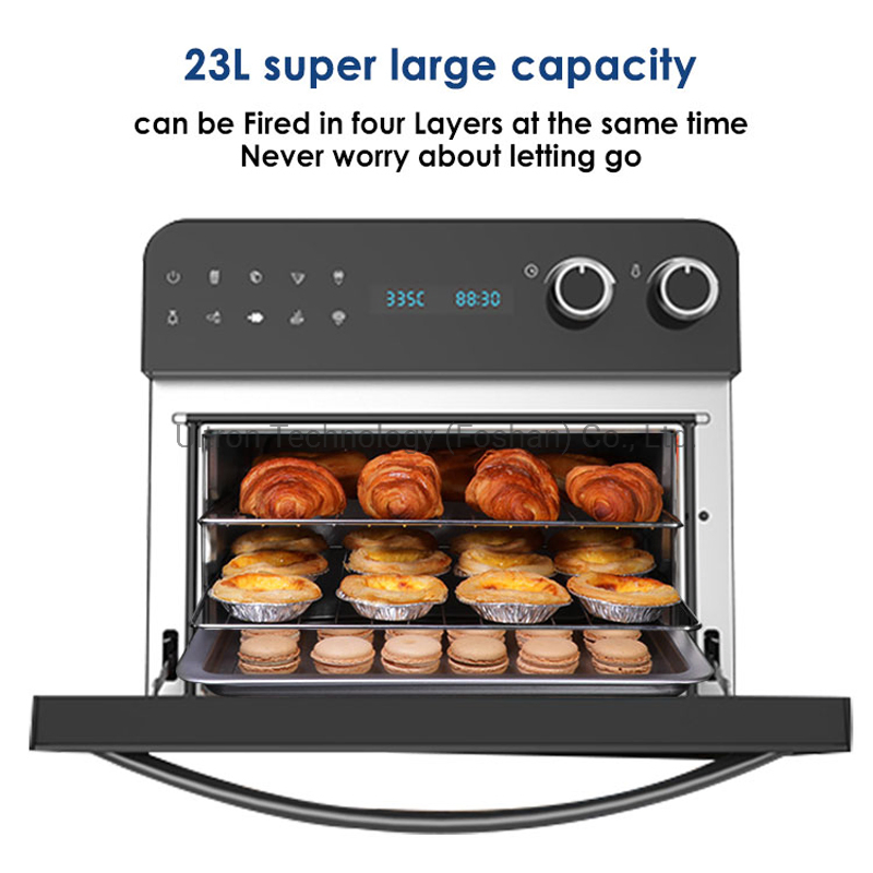 23L Large Digital LED Screen Convection Oven Air Fryer Oven with Rotisserie and Dehydrator