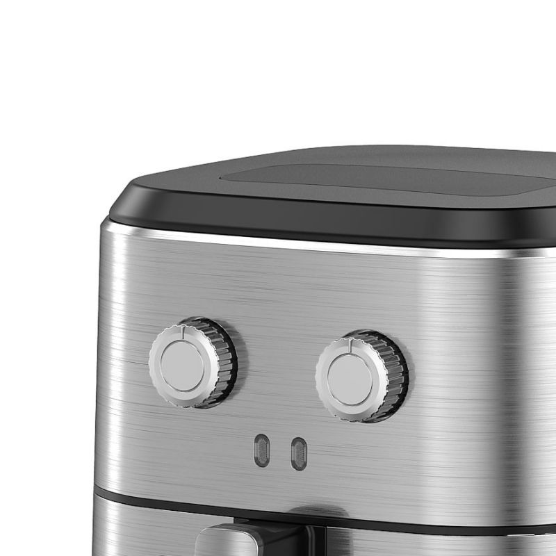 Custom 1500W 5 Liters Mechanical Air Fryer Kitchen Baking Electric Oven Stainless Steel Hot Air Fryer Machine with Visual Drawer