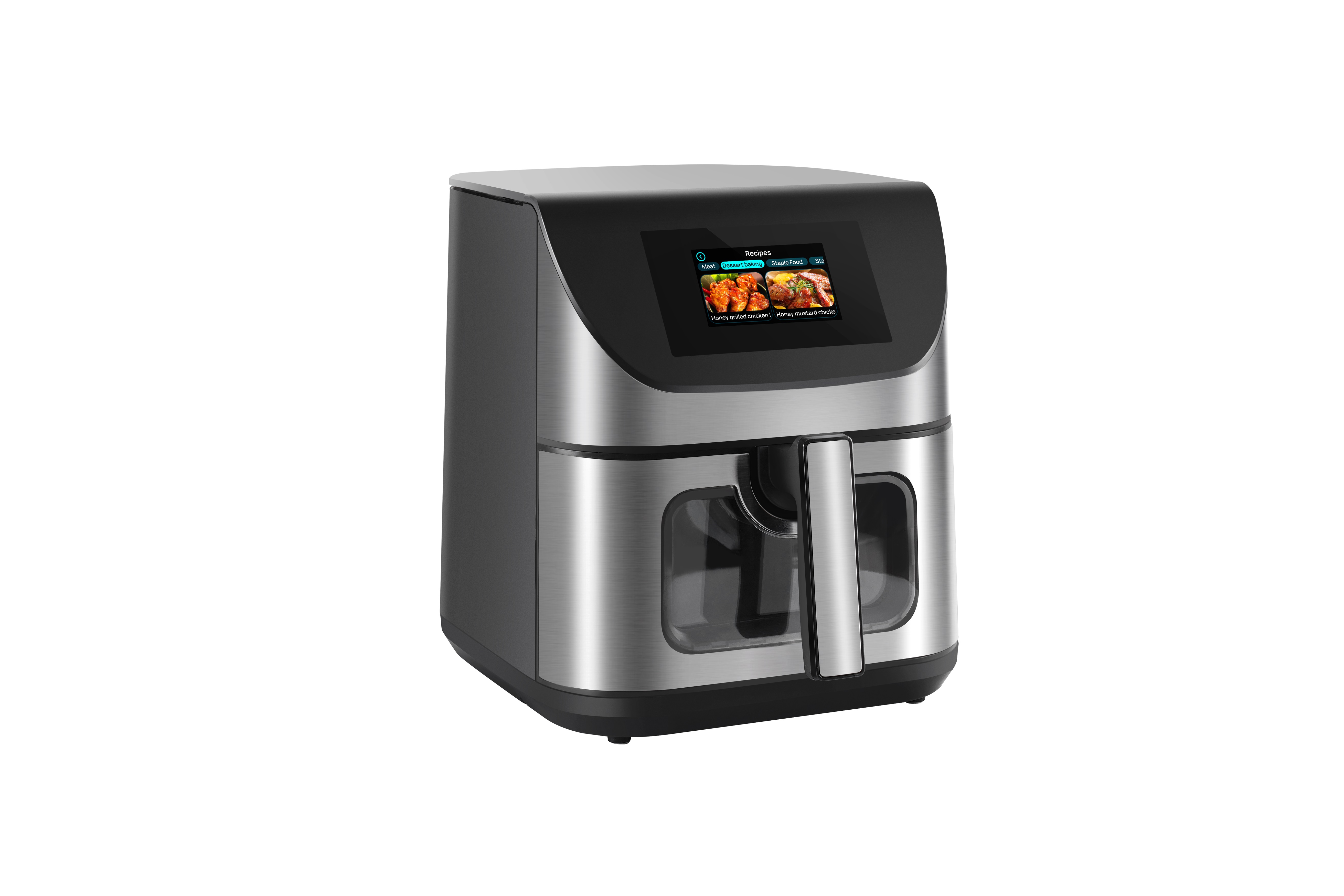 Smart WiFi Air Fryer, 8L Large Capacity, Digital Touch Screen, Visible Window, Oil-Free Cooker, Multi-function, Temp Control