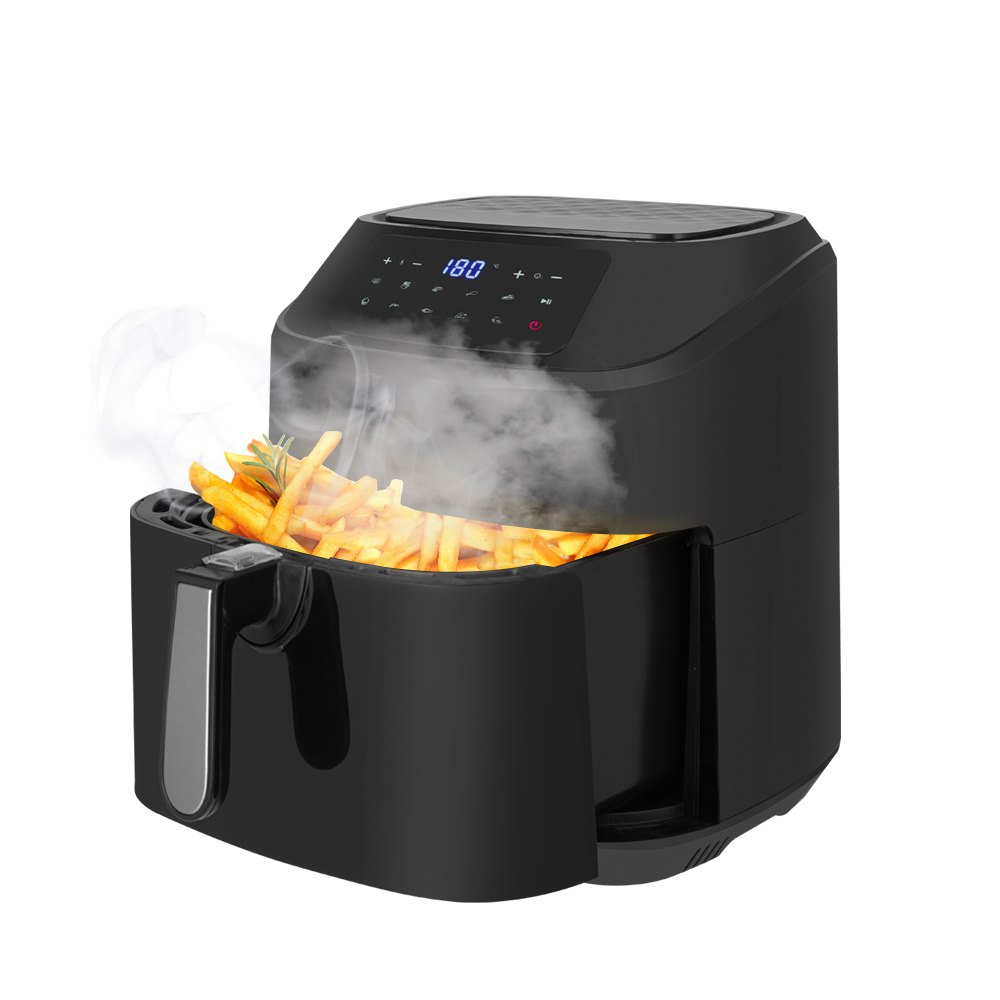 High-Speed Easy Clean Electric Air Fryer Oven Deep Hot Oil-Free Toast 1600W Power Digital Control LCD Display PTFE Material