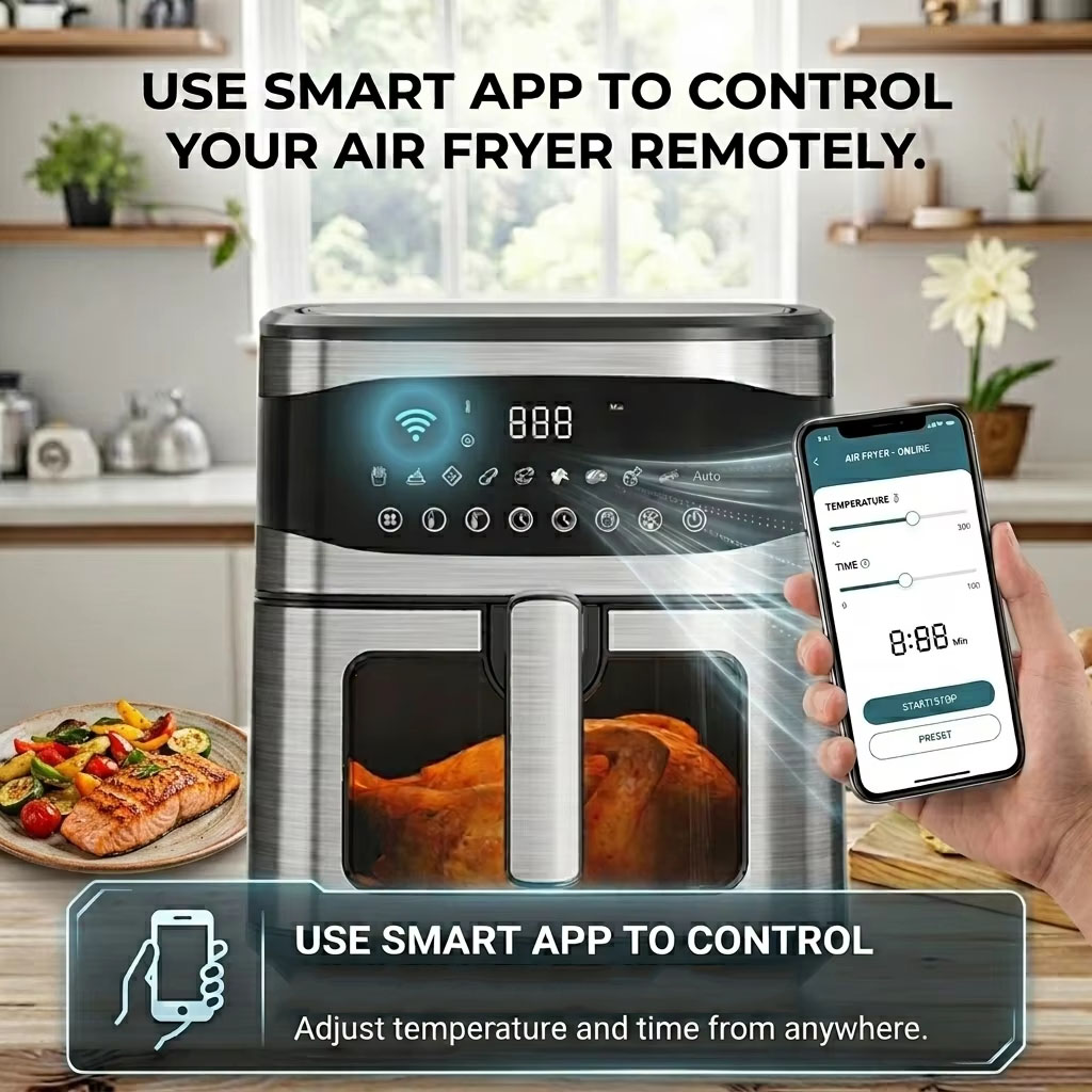 267114 2025 New Smart App Control 1800W 9L Healthy air Fryer Wifi