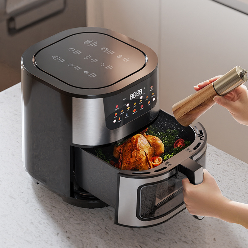 2025 New Arrival 9L 12L 15L 2800W Smart Touch Screen Oil Free Electric Deep Fryer Hot Air Fryer