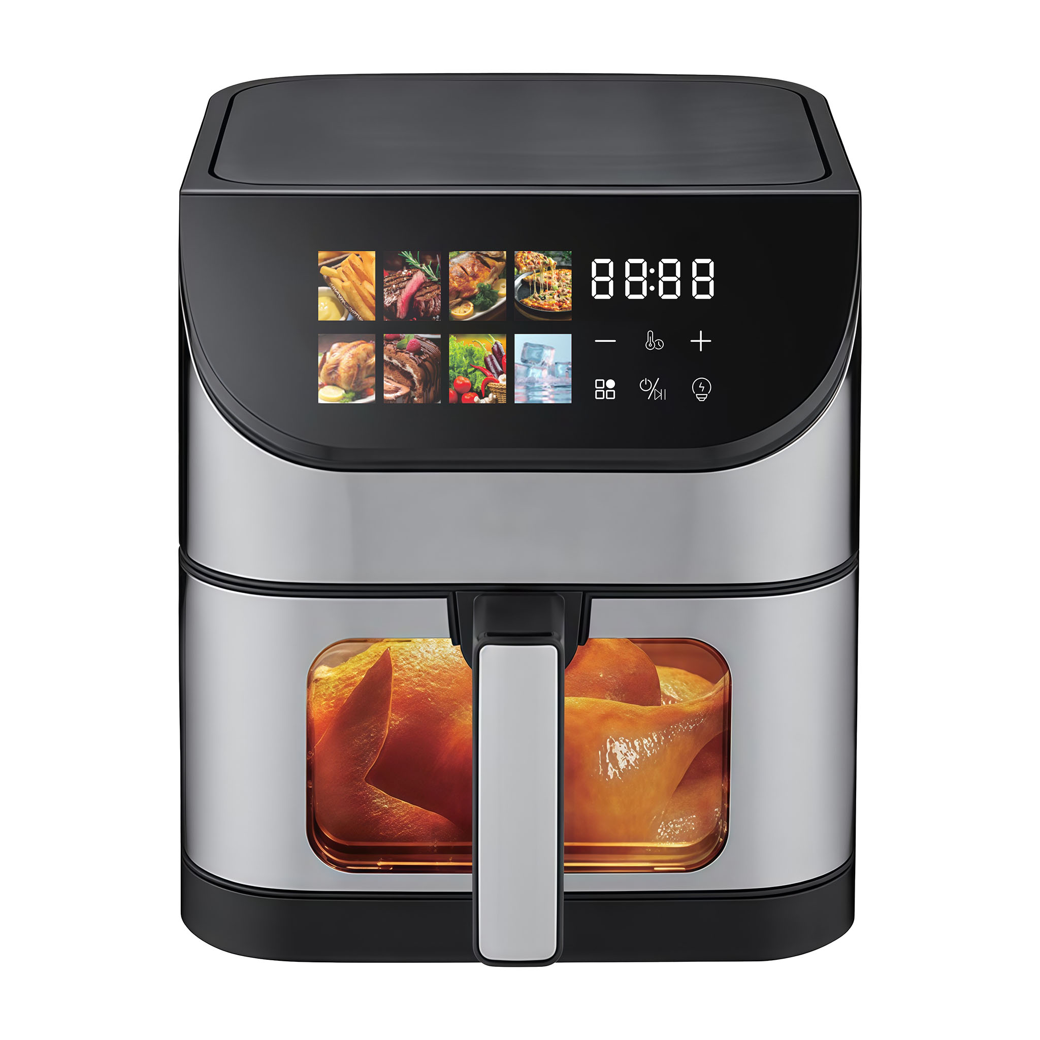 Smart WiFi 8L Air Fryer Customizable 1800W Upper and Lower Heating Visual Window Color Screen Air Fryer Oven GS CE ETL