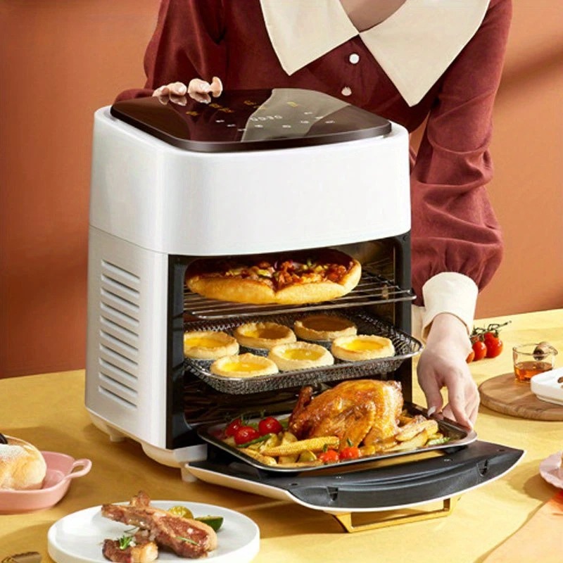 New 15L Large Capacity Kitchen Household Air Fryer Smart Digital Display Household Oven Multi-functional Oil-free Air Fryer Oven