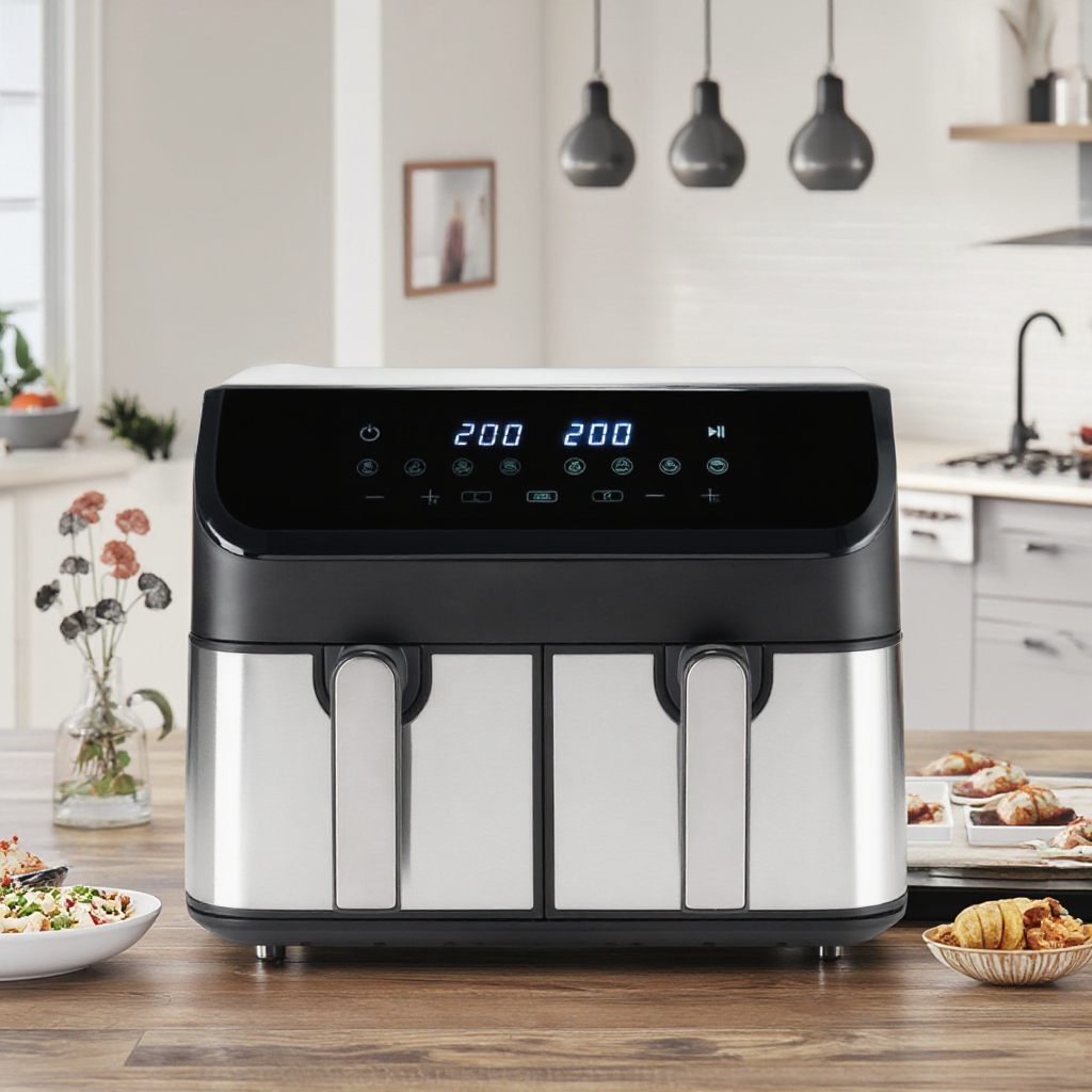 SKD CKD New Double Stack Air Fryer Digital Touch Smart Air Fryer Toaster Oven Large Capacity Multifunctional Oil Free Air Fryer