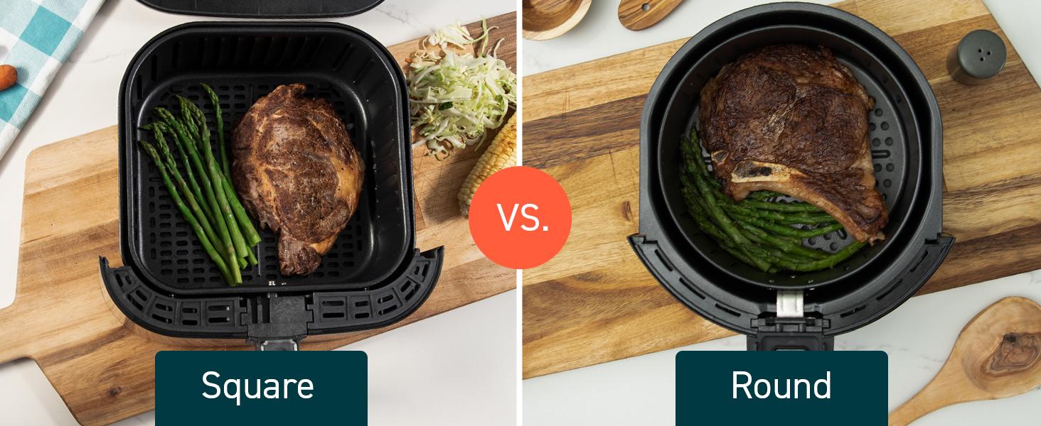 Air fryer physical size details