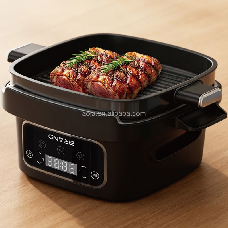 Modern Design 2 In 1 Air Fryer With Glass Window Pot Grill Electric Cooker Oven Air Fryer Energy Saving Smart Air Fryer Digital