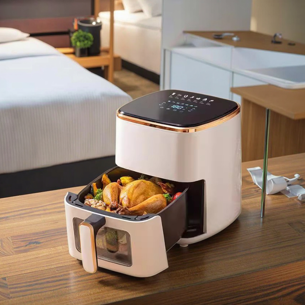 Good Quality Multi-function Oil-Free Cooking Electric Touch Control Digital Control Square Smart Air Fryer