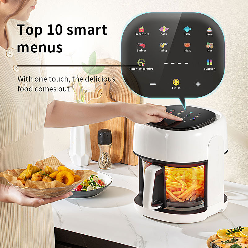 Air Fryer Small 4.5L Big Capacity Electric Fryer Household Delicate Glass Visual Air Fryer