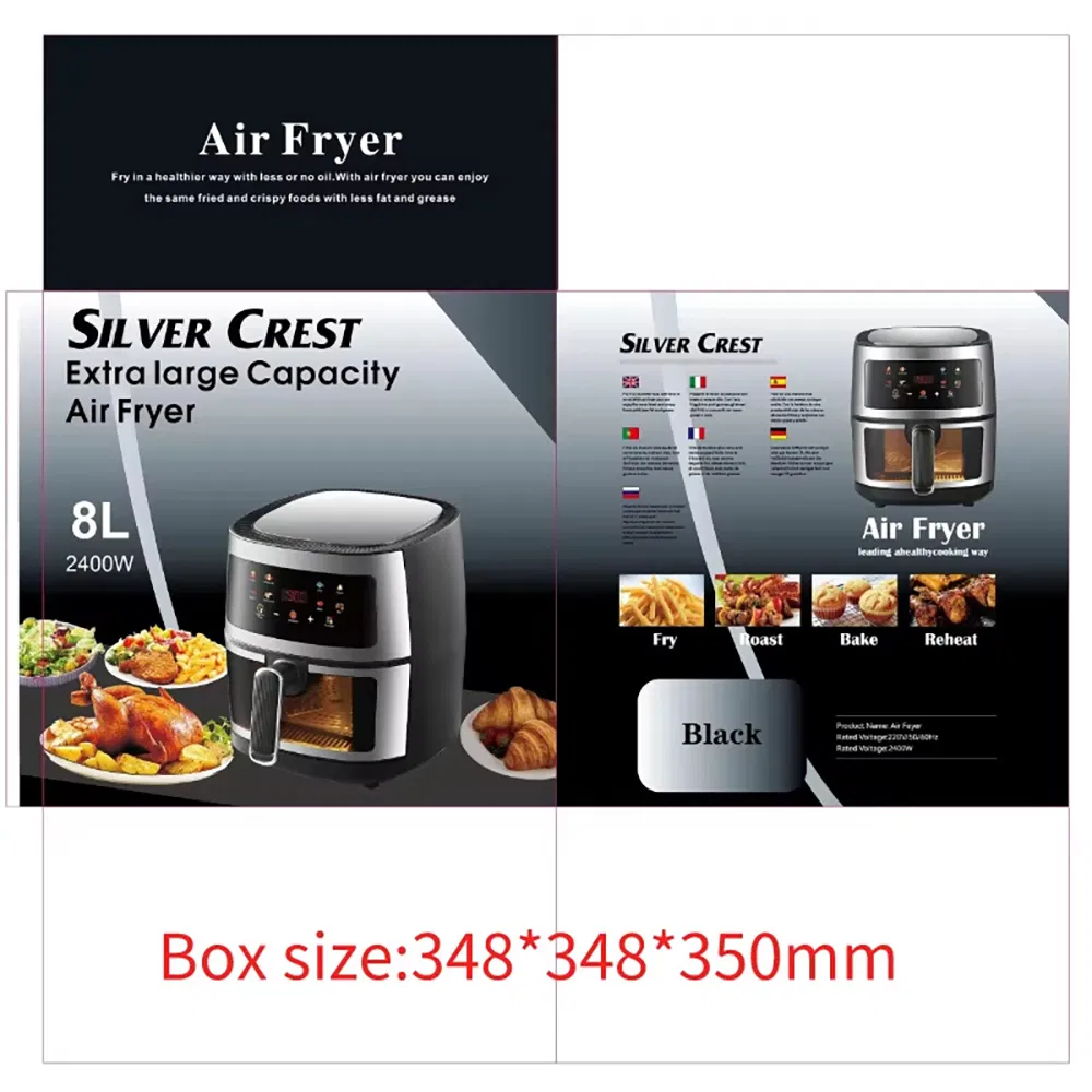 Commercial Grade 360° Hot Air Fryer with Rapid Heating Technology Multifunctional Digital Air Fryer+ Rotisserie