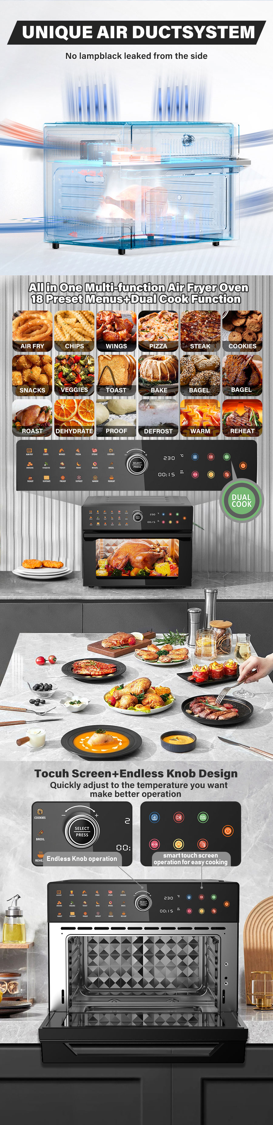 Air Fryer Oven Interior Details