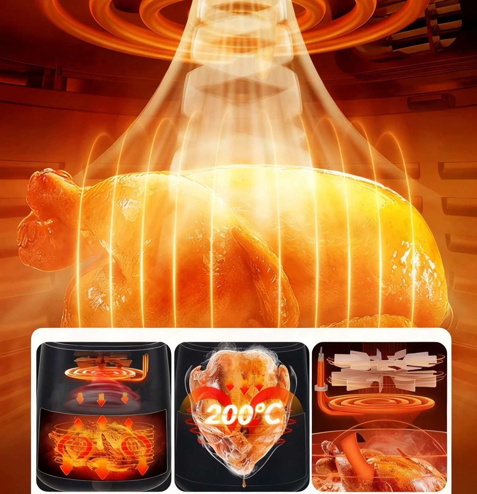 China Oil Free Kitchen Air Fryer Appliance for Commercial