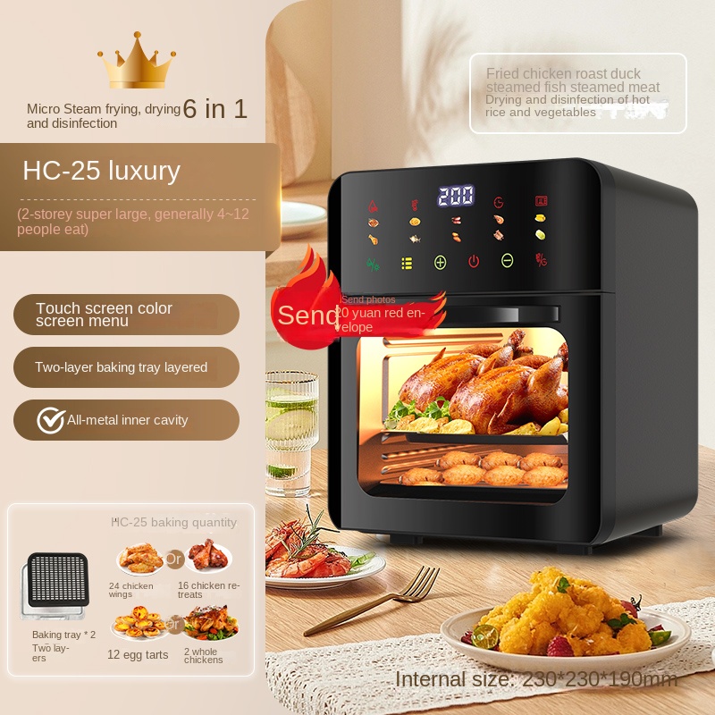 15L Stainless Steel Air Fryer Toaster Oven Small Kitchen Appliances Built-in Digital Air Fryer oven With Countertop Ovens