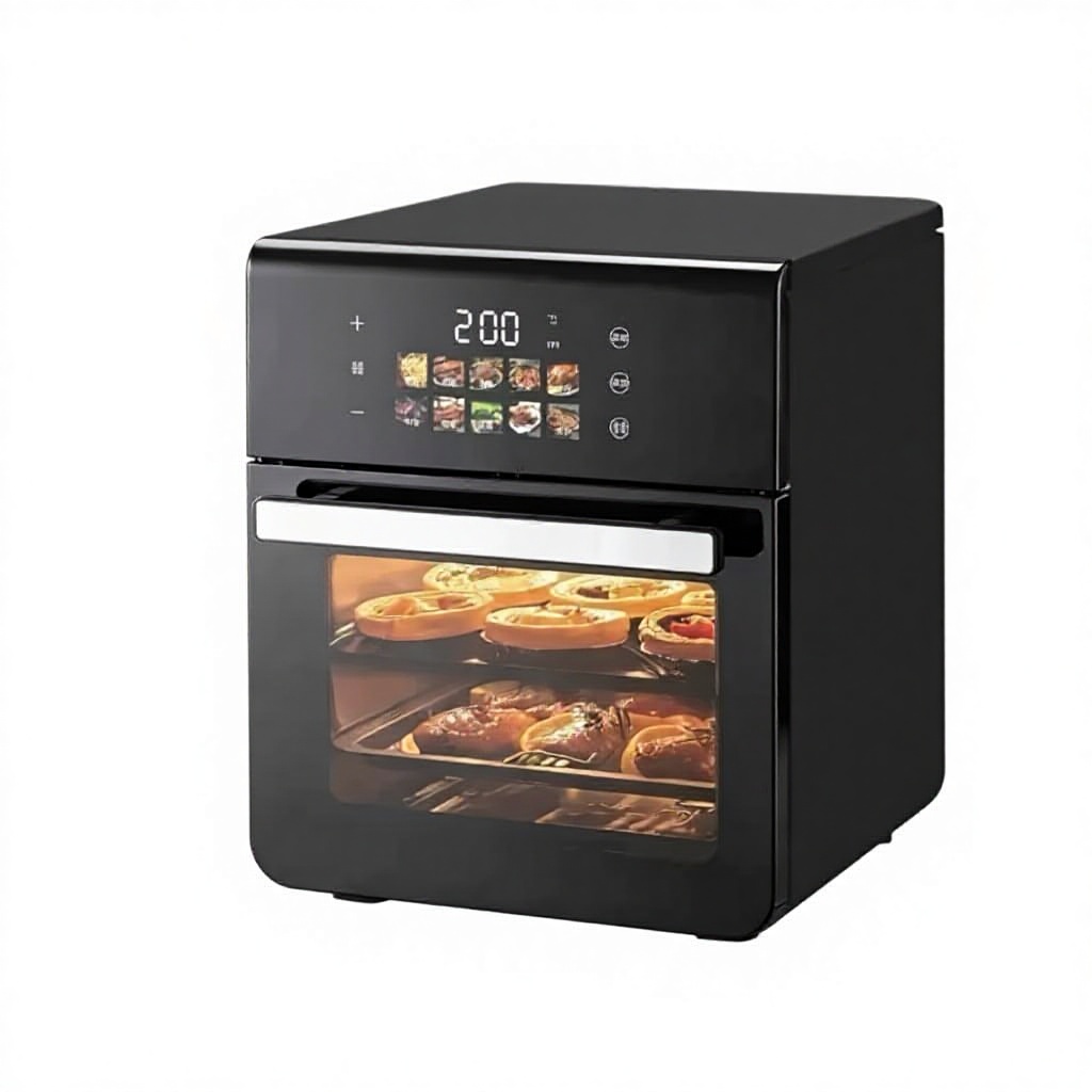Xianke Air Fryer Oven 30L Large Capacity Visible Smart Touchscreen 1500W Metal Household Electric Oven Fryer All-in-One Machine
