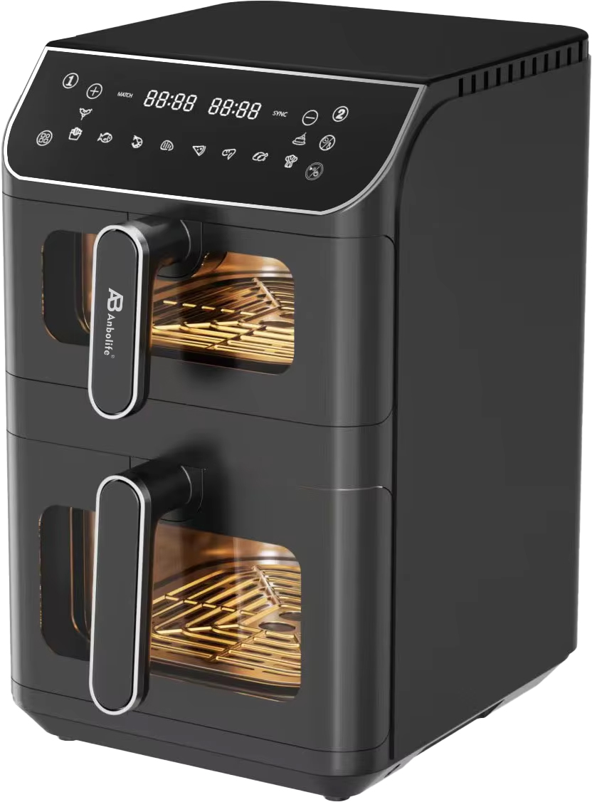 Anbolife New Smart Digital Control Double Stack air Fryer Multi-functional Electric Large Capacity 13L air Fryer Oven