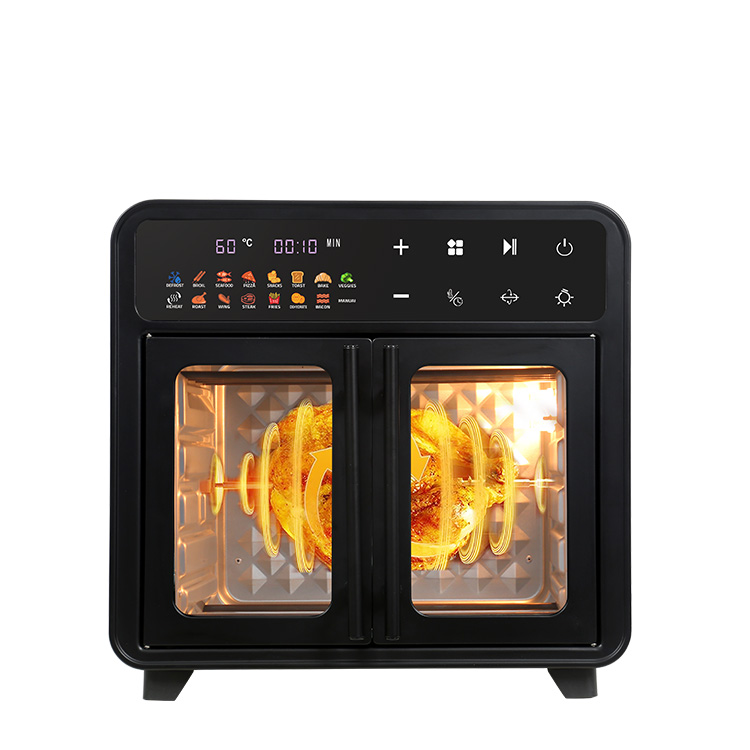 Powerful Dual Heating Turbo Flow System French Door air Fryer Oven Oil Free air Fryer Convection Oven