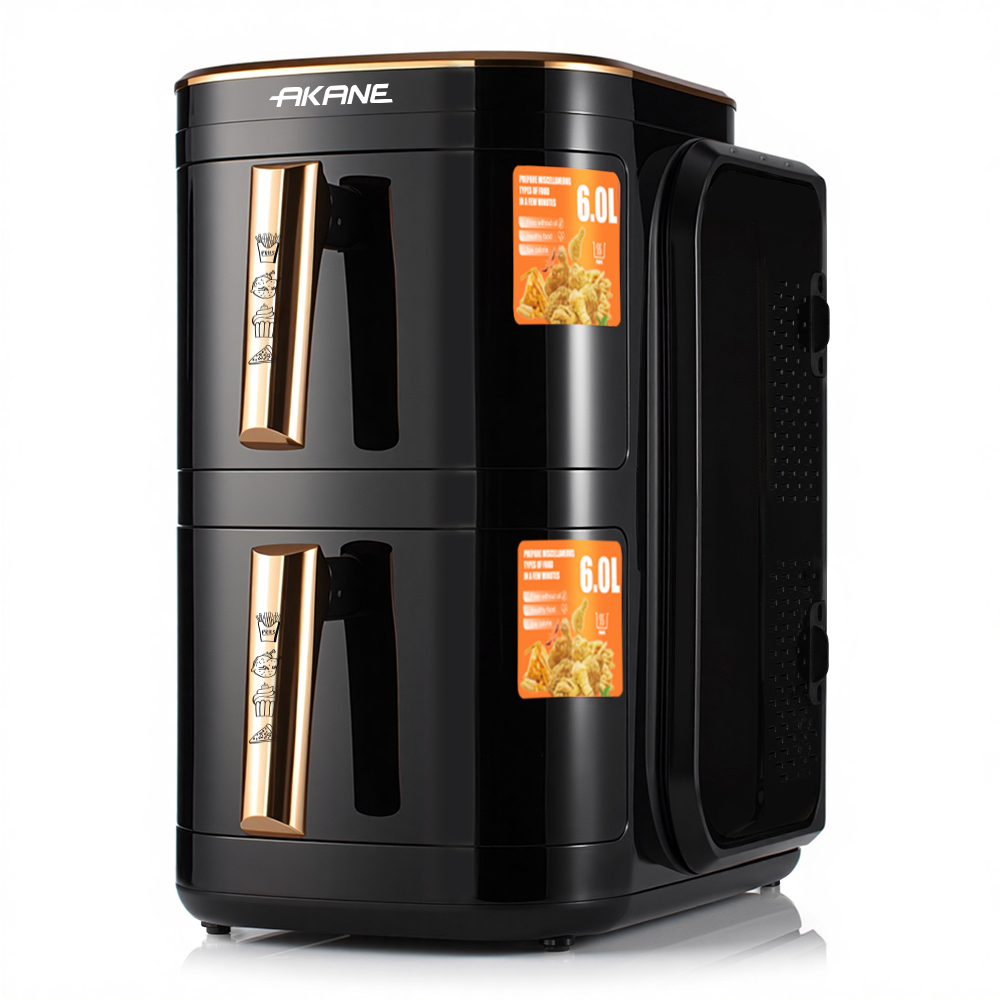 AKANE A.5396 2400W 12L Dual Drawer Air Fryer Freidora De Aire Digital Touch Screen 360° Air Circulation Design
