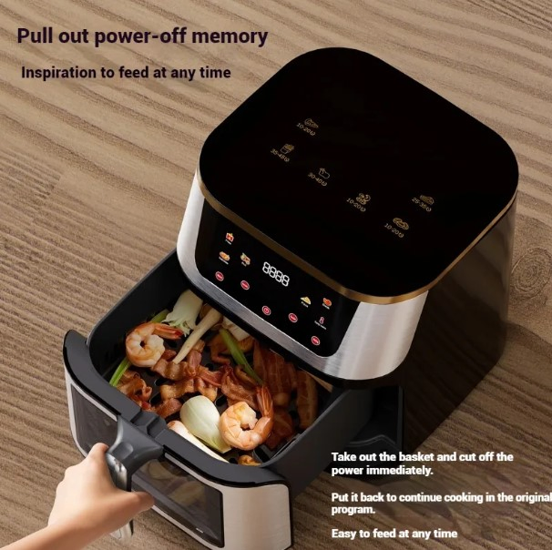 10L Electric Digital Air Fryer Oven with Cooking Preset Rotisserie Dehydrator Oil Less Cooker Multi-Function Air Fryer Toaster