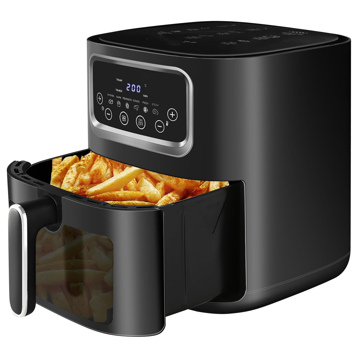 10L Cross-Border Visible Air Fryer Modern Square Design Home Smart Electric Multifunctional French Fries Machine Large Capacity