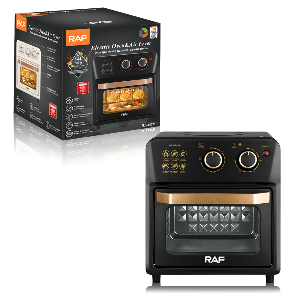 RAF Multifunctional New Design Air Fryer 1250W Mechanical Control Oil Free Hot Air Baking Visual Window