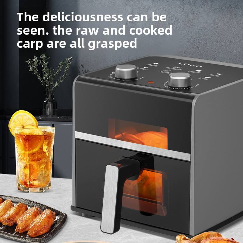 4L Air Fryer 1200W Mechanical Knob Control 80-200&deg;C for Family &amp; Kitchen Easy to Clean