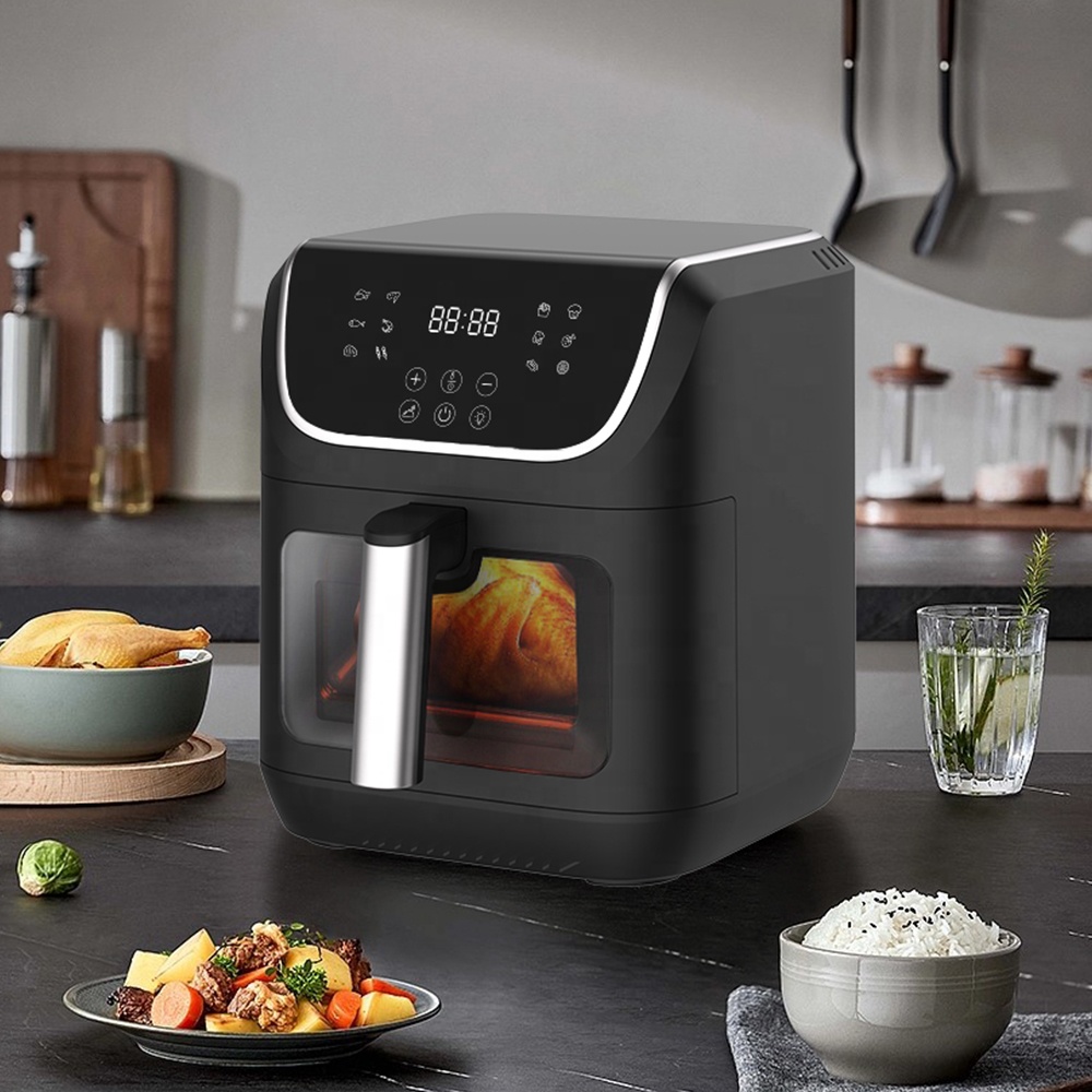 Dual Heating Element Visible Window Touch Screen Fast Cooking 7L Digital Air Fryer