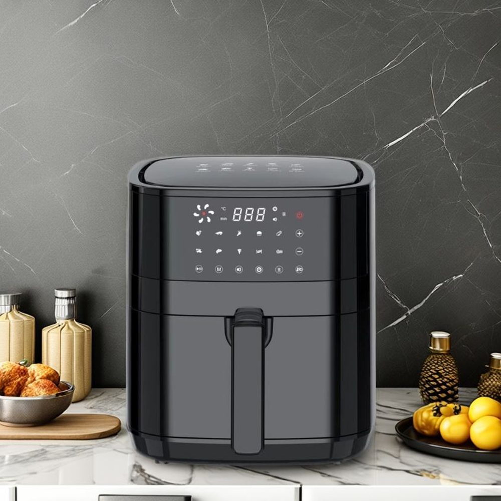 Sudex Dual Door Electric Air Fryer Oven 5.5L Square Modern Plastic PFA Non-Stick Digital Touch Screen WiFi App Control Hotel