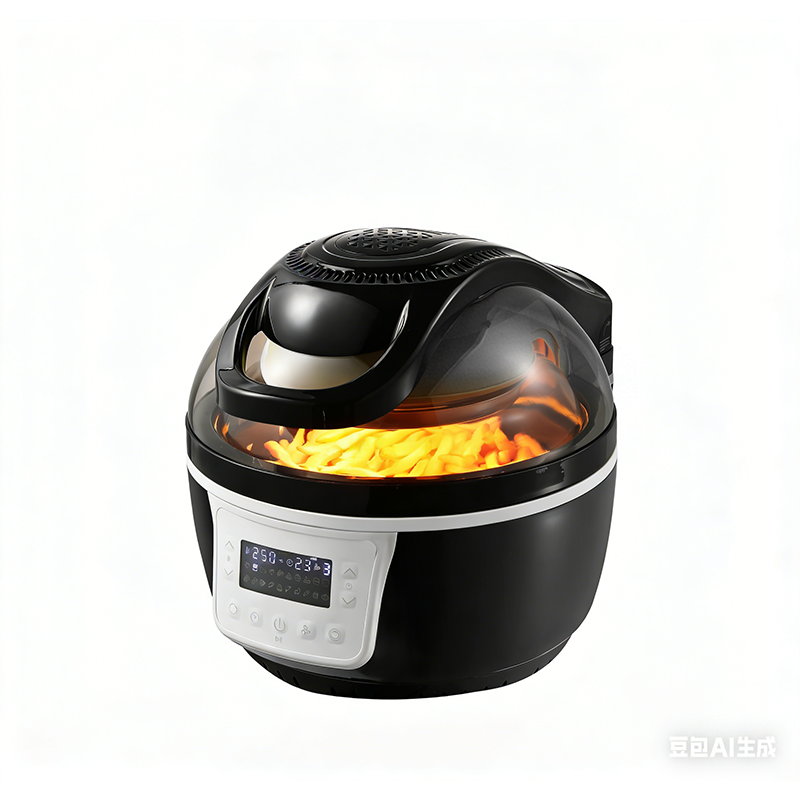 Commercial Grade 10L Air Fryer with See Through Lid and Removable Nonstick Basket for Easy Maintenance