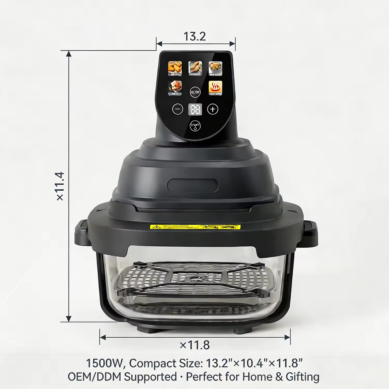 New Professional Electric Square Stainless Steel Air Fryer OEM/ODM Service Dual Basket 360-Degree Viewable Air Fryer