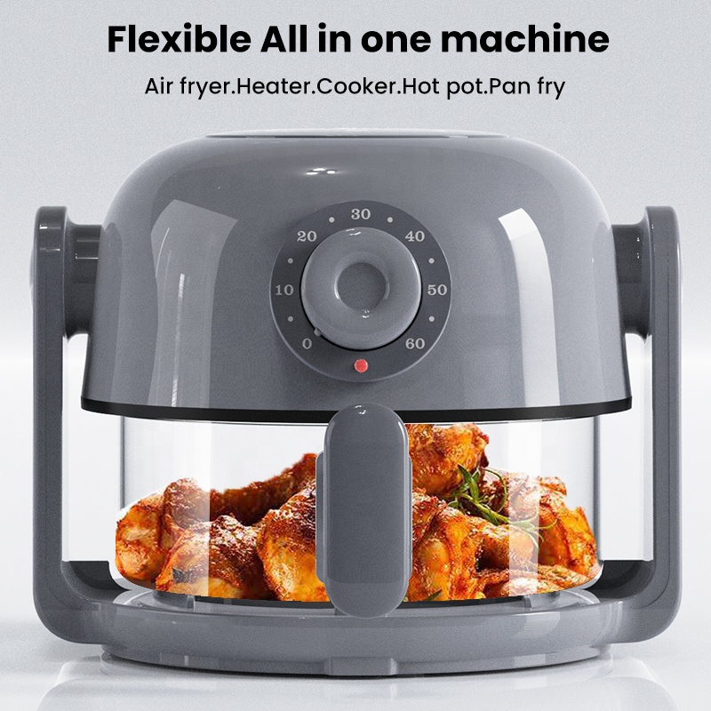 2024 Latest Design High Speed Toast 360 Circulation One Click Flip Air Fry Pan Household Multi-functional Air Fryer