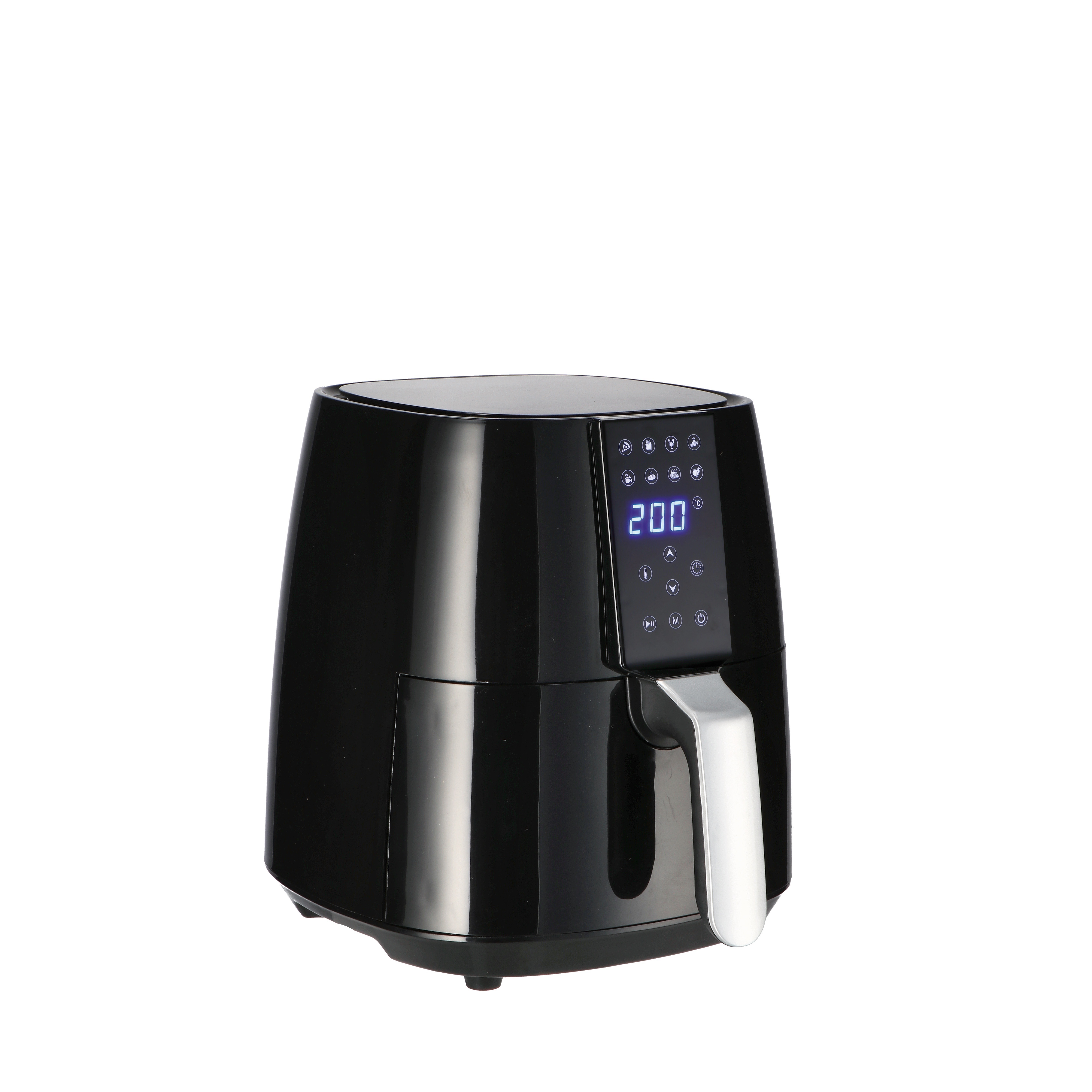 Modern Digital Electric Air Fryer 3.8L with Touch Screen Plastic Construction Temperature Control for Healthy Household Cooking