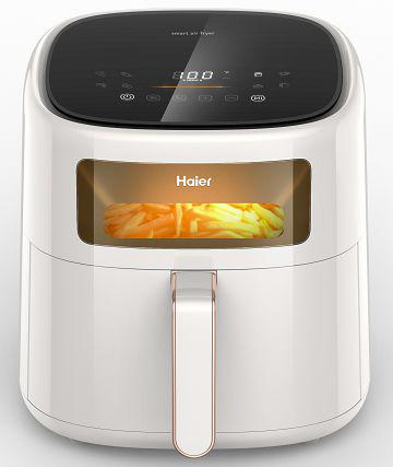 Energy Saving One Touch Control Compact Oilless Ceramic Coated Non-Stick Basket Dishwasher 6L Air Fryer with Visible Window