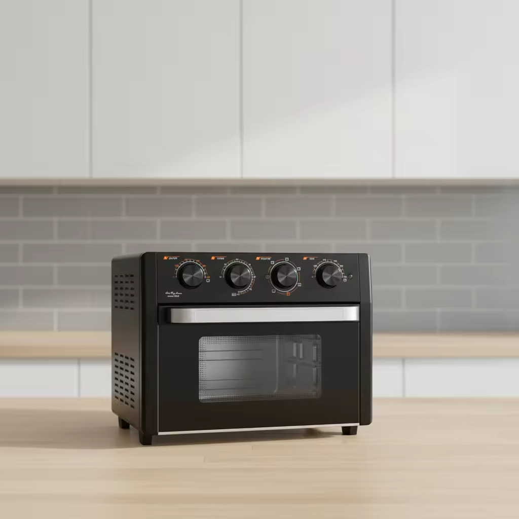 Electric Air Fryer Oven 23L Mechanical Timer Control Convection Pizza Bread Steak Bake Oven