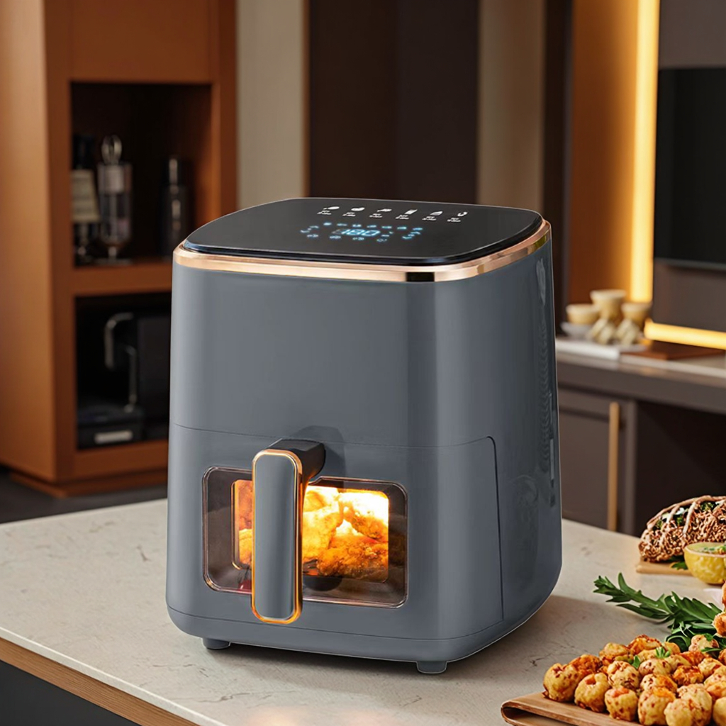 5.5L Multifunctional Modern Air Fryer Digital Controlled Household Cooker LCD Display