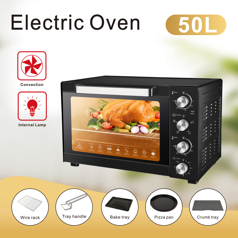 Factory Price 50L Electric Oven Stainless Steel Air Fryer Oven Electric Pizza Oven for Baking