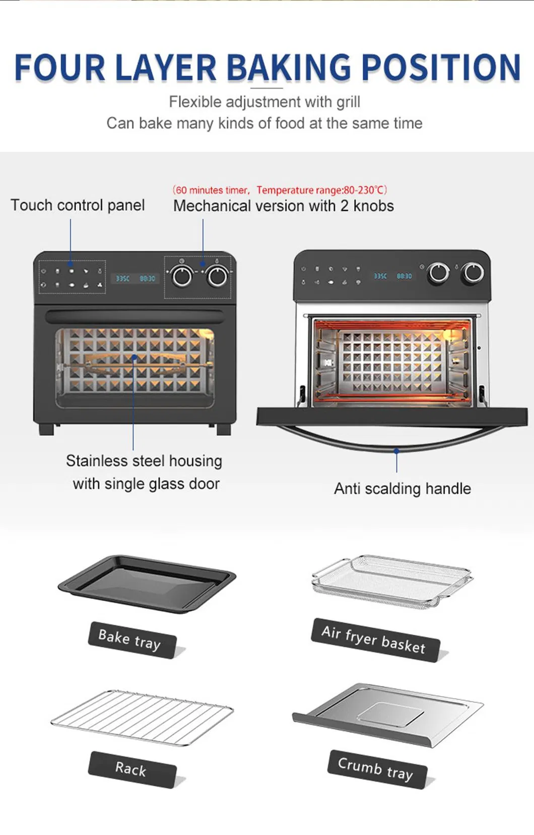 Convection Oven Air Fryer Oven Functions