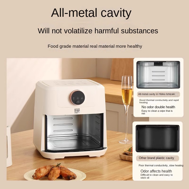 2024 New Japan SURE Ishizaki Hideo Visual Electric Air Fryer 5L Fully Automatic Large Capacity Multi-Functional 1 Year Household