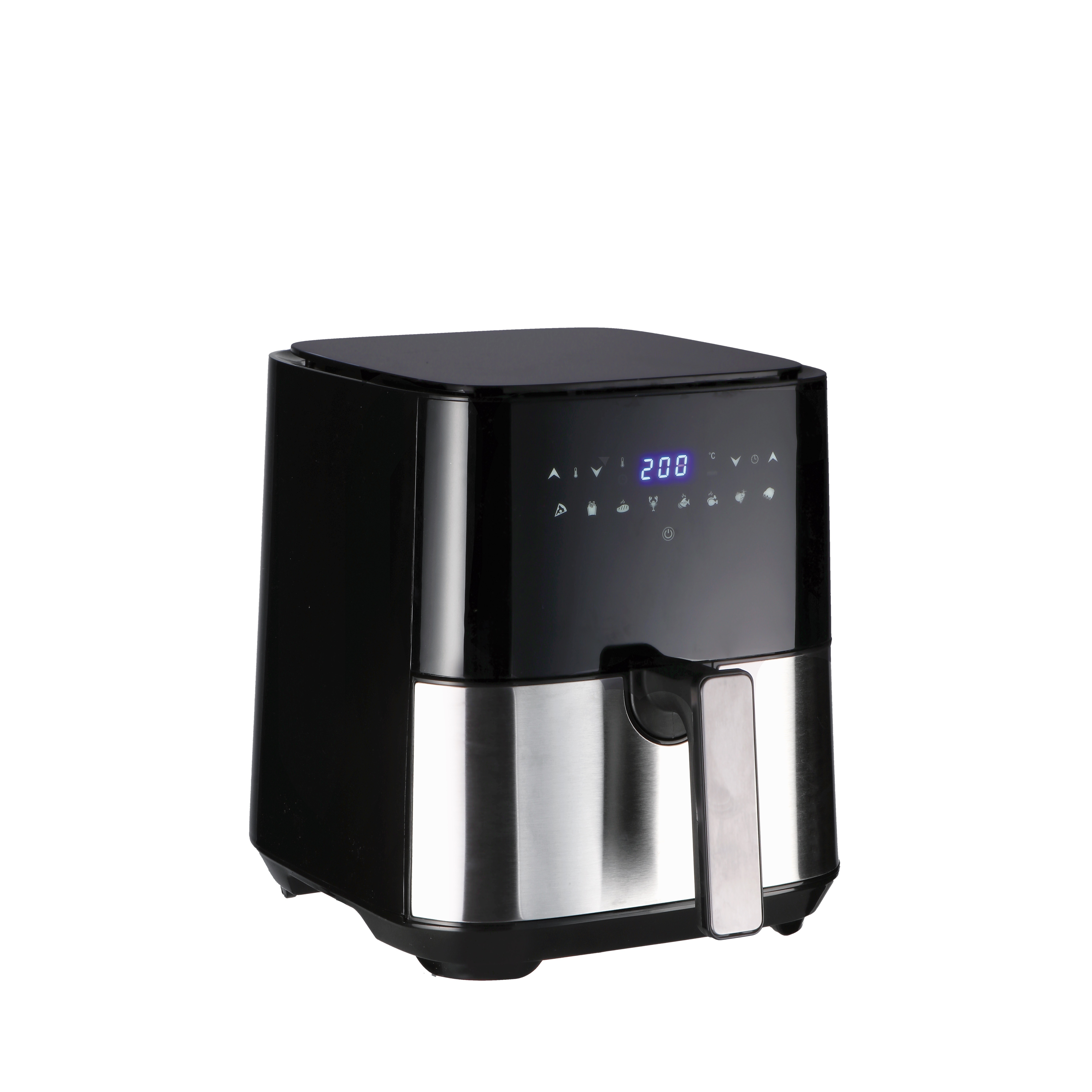 Digital Air Fryer 5 Liter With Touch Control And Preset Programs For Healthy Cooking - Front View