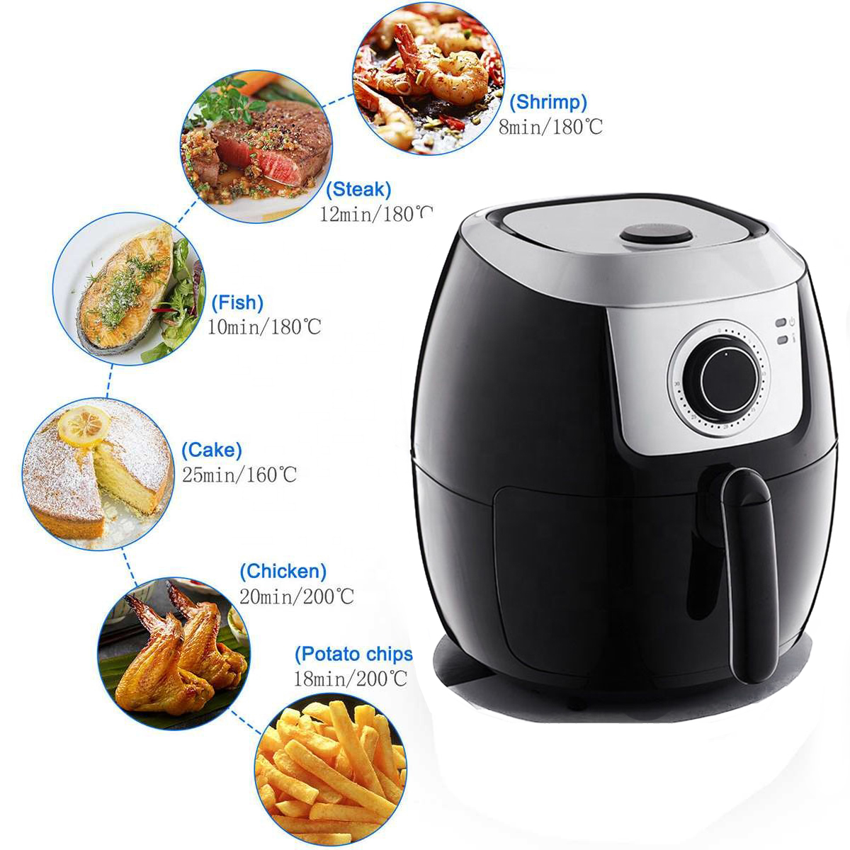 Commercial Grade air Fryer Home Used air Fryer for Sale No Stick No Oil 5.5L Digital air Fryer