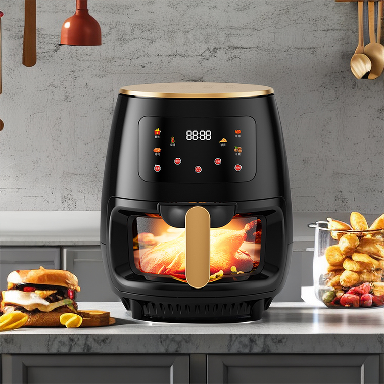 Fast Delivery Silver-Crest 1400W 4.5L 6L Capacity Digital Control Fry French Fries Air Fryer Cooker Oven