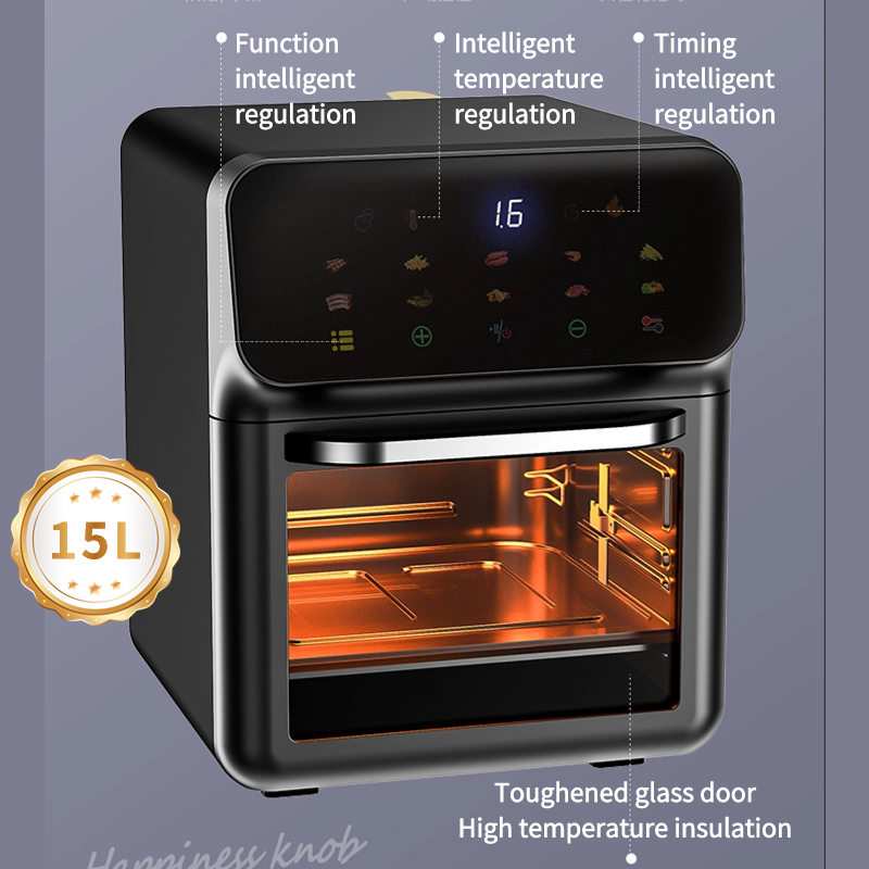 Wholesale Visual 10L-15L Air Fryer Oven OEM/ODM Manufacturer Customized 1350W Digital Smart Oil Free Electric Deep Fryer
