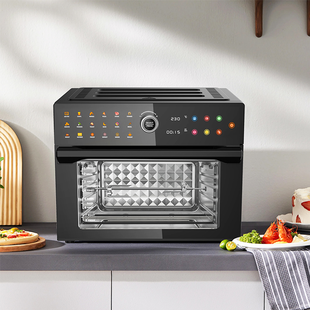 Factory Wholesale 30L Oven Electric Toaster Oven With Rotisserie And Convection With Color Touch Screen Electric Air Fryer Oven