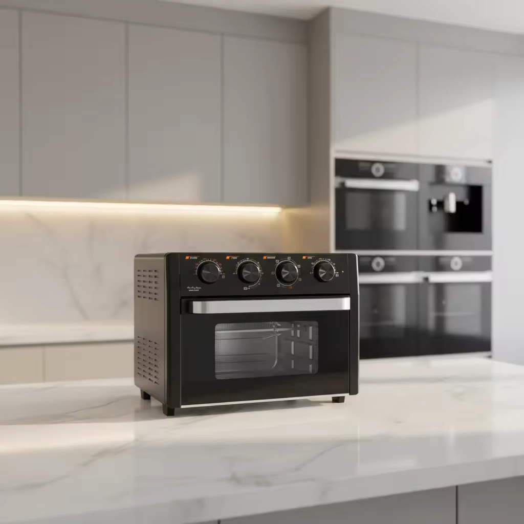 Electric Air Fryer Oven 23L Mechanical Timer Control Convection Pizza Bread Steak Bake Oven
