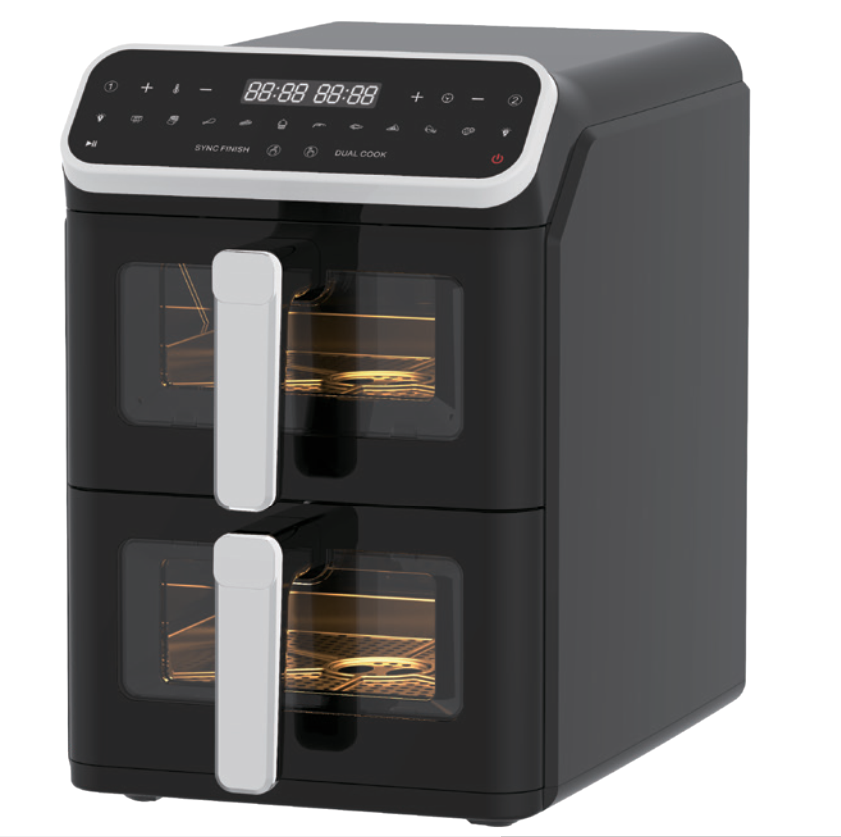 Anbolife New Smart Digital Control Double Stack air Fryer Multi-functional Electric Large Capacity 13L air Fryer Oven