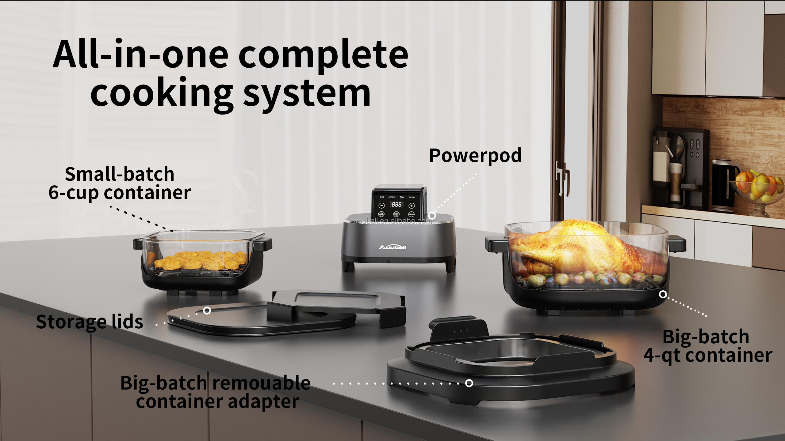 ODM Custom Digital Air Fryer Oven Wholesale Hot New Non-Stick Multipurpose Air Fryer