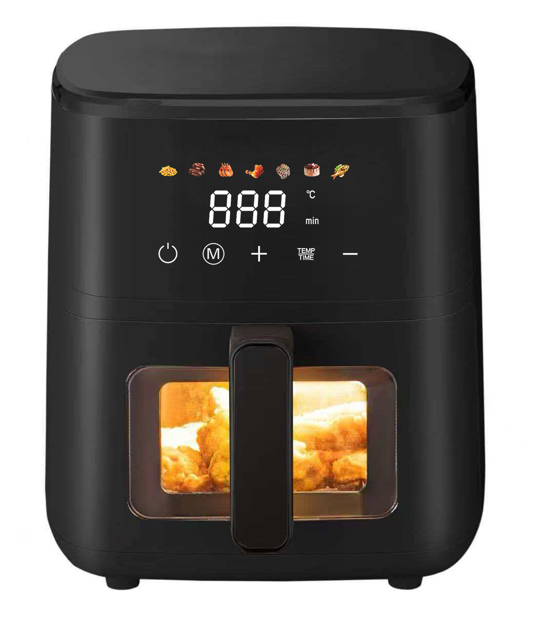 AF501D 5L Digital Electric Air Fryer with Double Basket Non-Stick PTFE Overheat Protection Energy Class a for EU Market