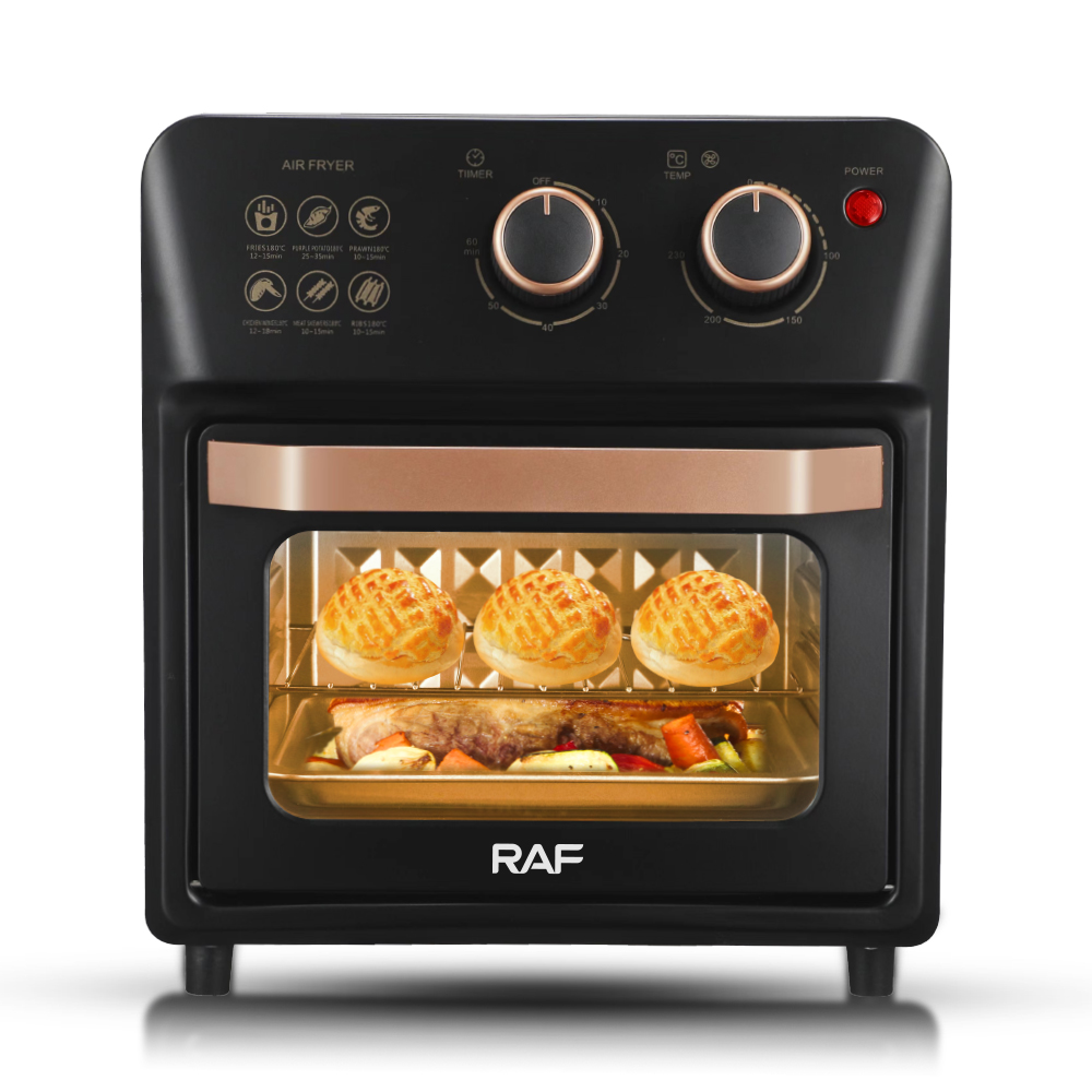 RAF Multifunctional New Design Air Fryer 1250W Mechanical Control Oil Free Hot Air Baking Visual Window